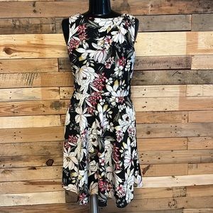 EUC floral print dress, London Times, size 10 petite